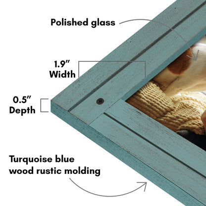 Picture Frame | Rustic Farmhouse Style | Distressed Wood Look | Wall Decor