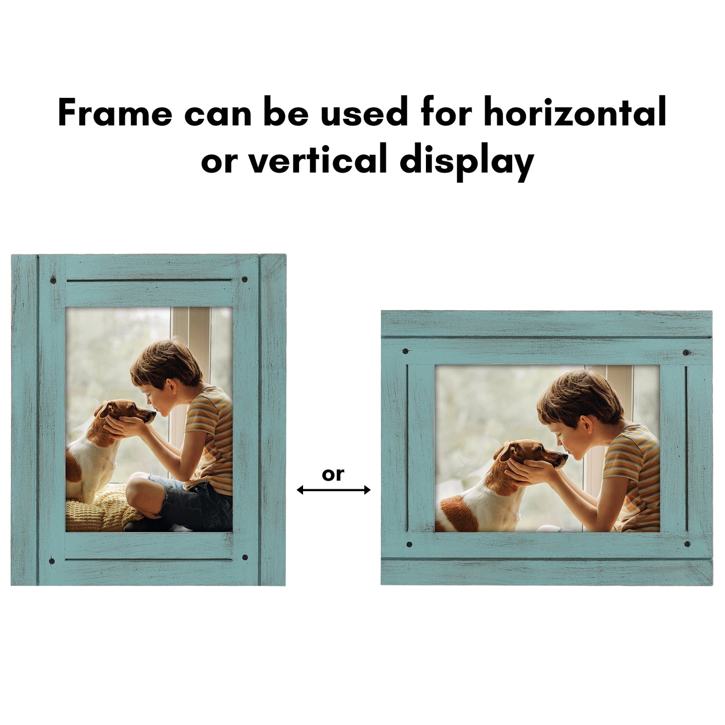 Picture Frame | Rustic Farmhouse Style | Distressed Wood Look | Wall Decor