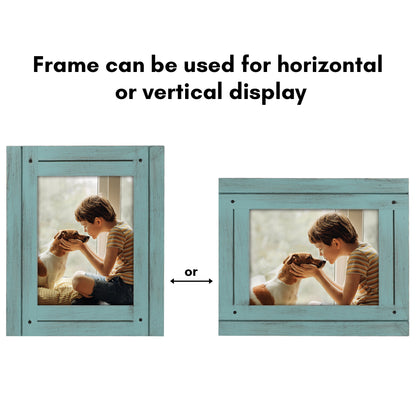 Picture Frame | Rustic Farmhouse Style | Distressed Wood Look | Wall Decor