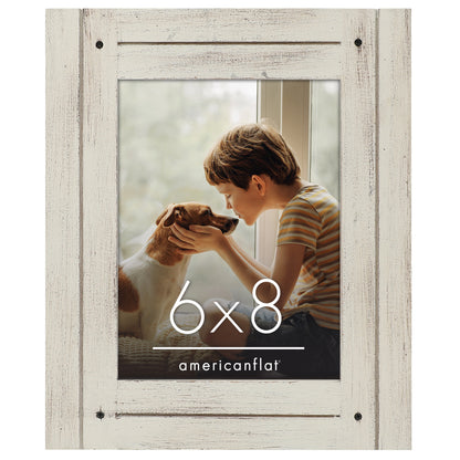 Picture Frame | Rustic Farmhouse Style | Distressed Wood Look | Wall Decor