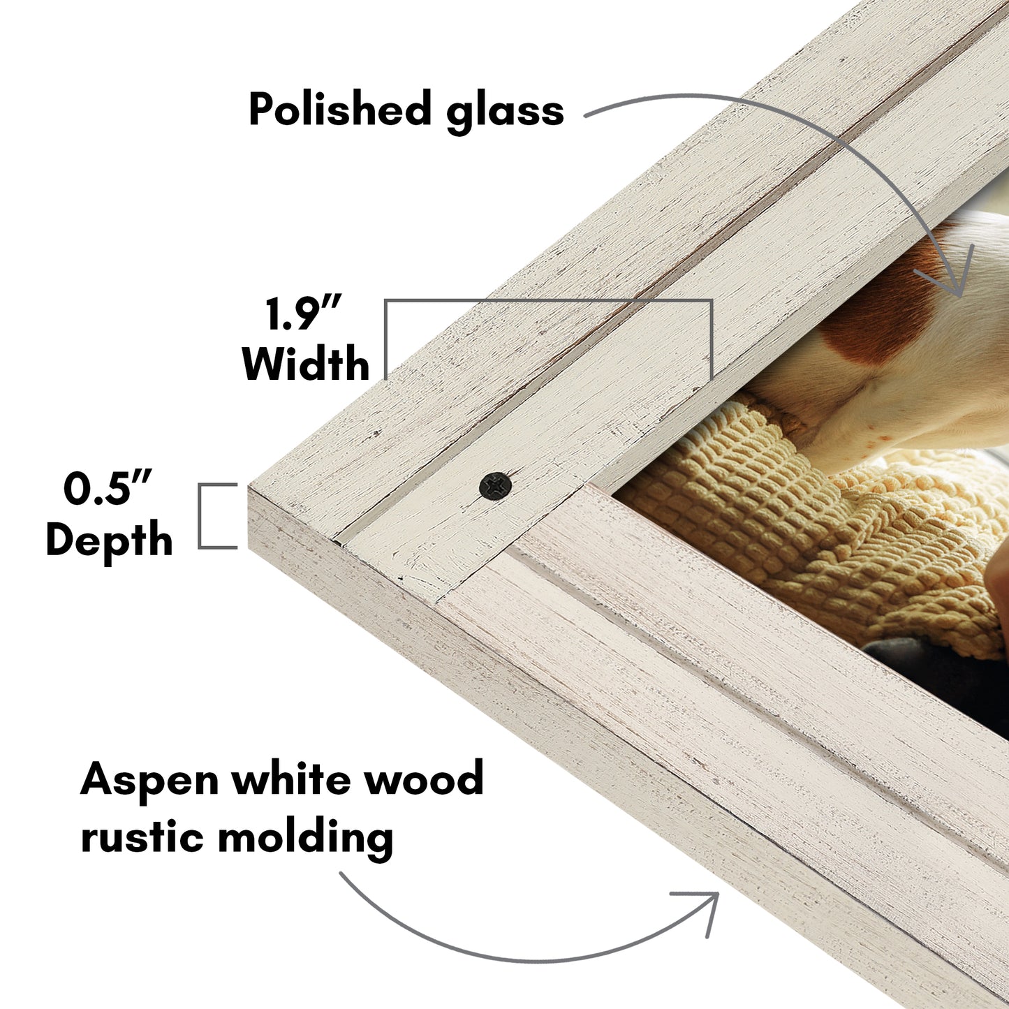 Picture Frame | Rustic Farmhouse Style | Distressed Wood Look | Wall Decor
