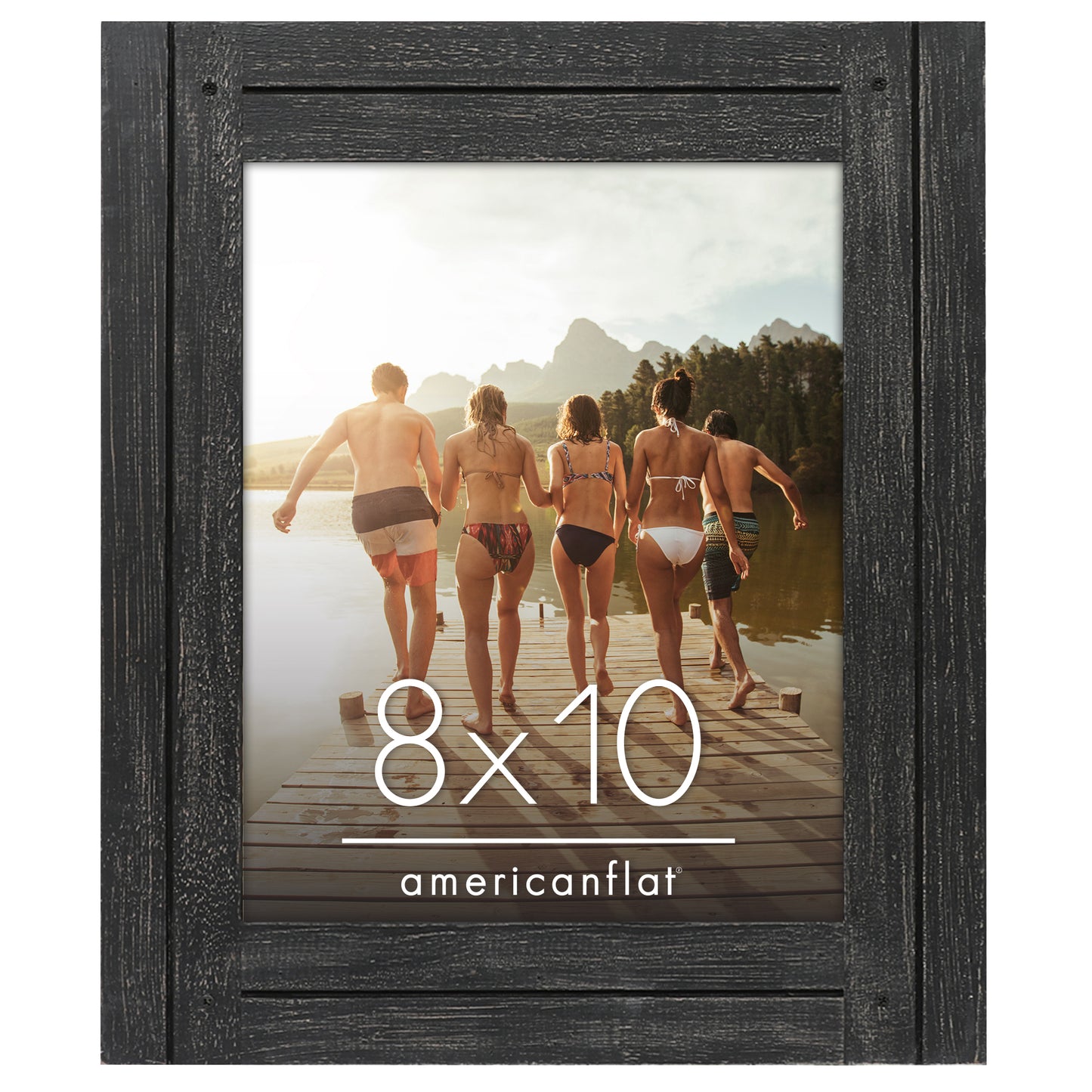 Picture Frame | Rustic Farmhouse Style | Distressed Wood Look | Wall Decor