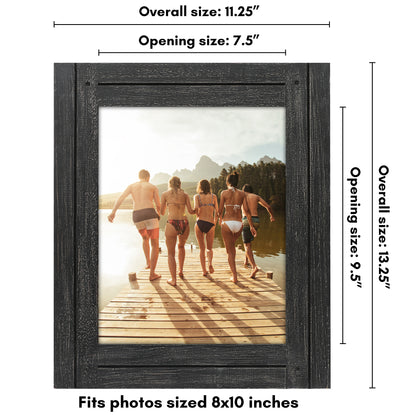 Picture Frame | Rustic Farmhouse Style | Distressed Wood Look | Wall Decor