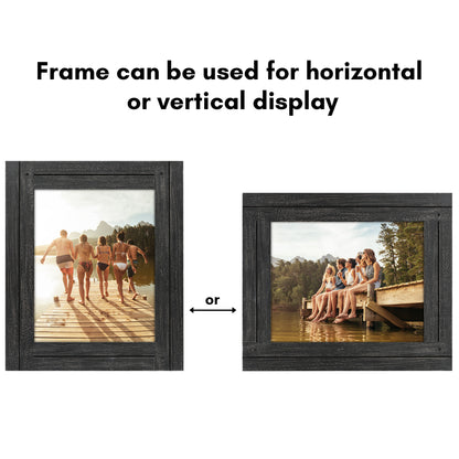 Picture Frame | Rustic Farmhouse Style | Distressed Wood Look | Wall Decor
