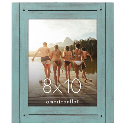 Picture Frame | Rustic Farmhouse Style | Distressed Wood Look | Wall Decor