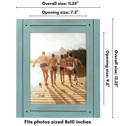 Picture Frame | Rustic Farmhouse Style | Distressed Wood Look | Wall Decor