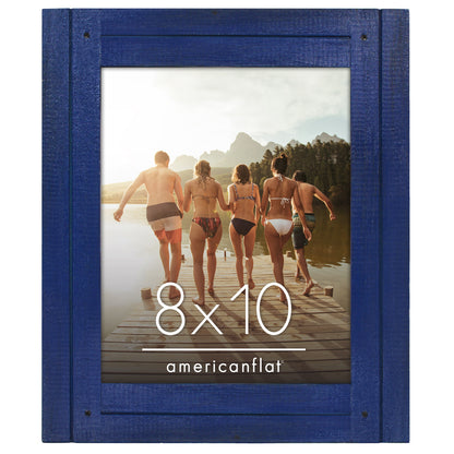 Picture Frame | Rustic Textured Wood | Shatter-Resistant Glass | Easel Back