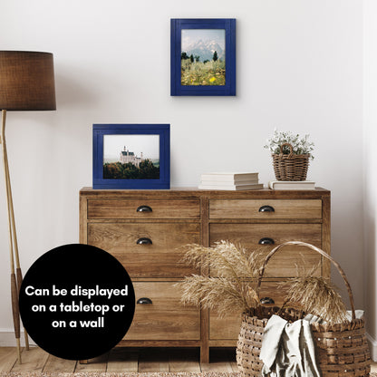 Picture Frame | Rustic Textured Wood | Shatter-Resistant Glass | Easel Back