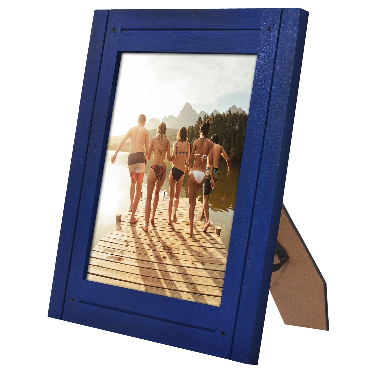 Picture Frame | Rustic Textured Wood | Shatter-Resistant Glass | Easel Back