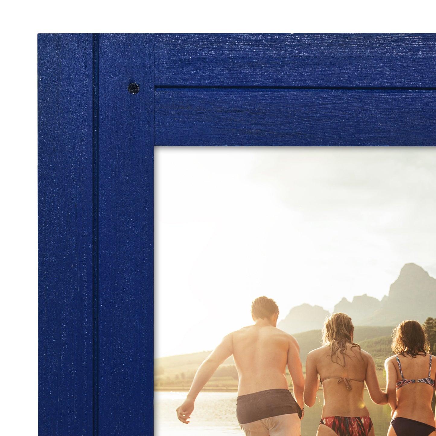 Picture Frame | Rustic Textured Wood | Shatter-Resistant Glass | Easel Back