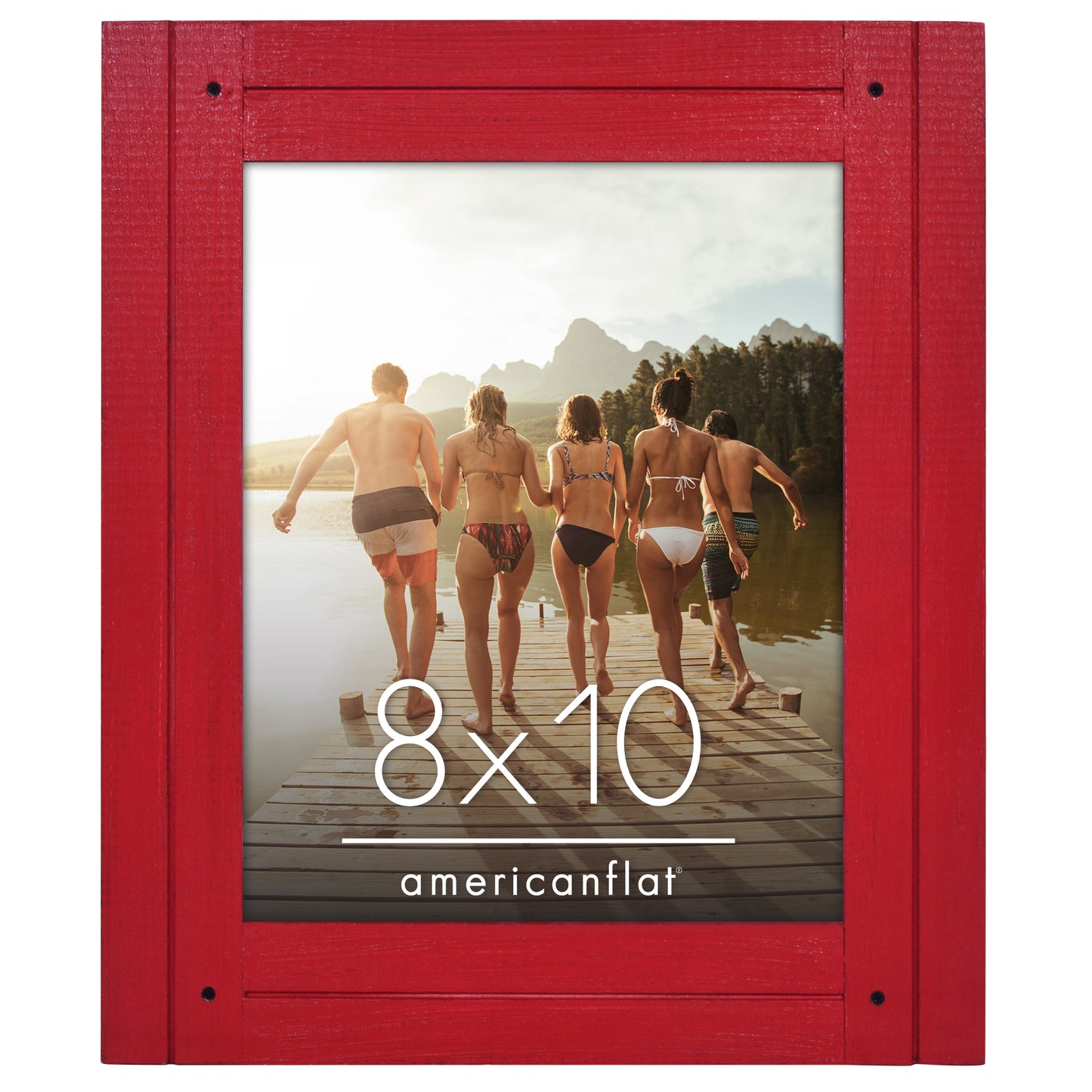 Picture Frame | Rustic Textured Wood | Shatter-Resistant Glass | Easel Back