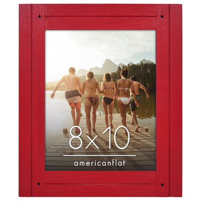 Picture Frame | Rustic Textured Wood | Shatter-Resistant Glass | Easel Back