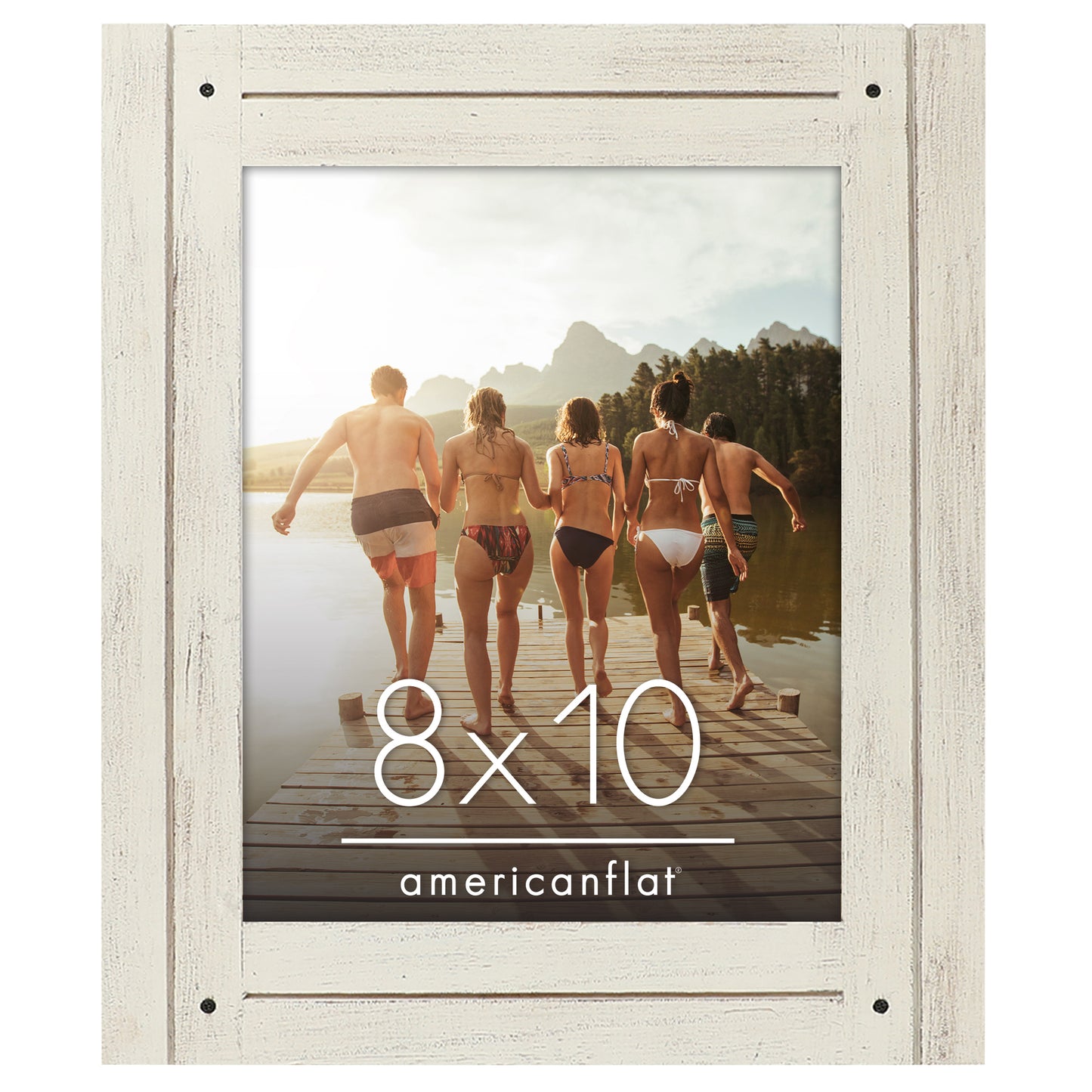 Picture Frame | Rustic Farmhouse Style | Distressed Wood Look | Wall Decor