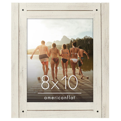 Picture Frame | Rustic Farmhouse Style | Distressed Wood Look | Wall Decor