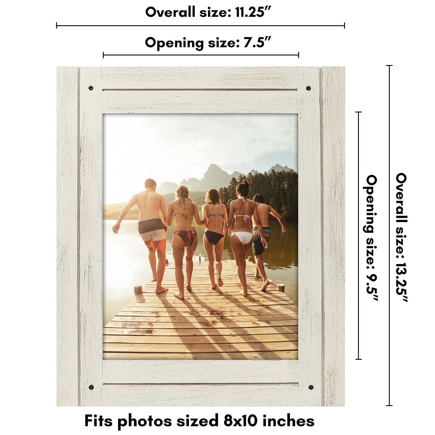 Picture Frame | Rustic Farmhouse Style | Distressed Wood Look | Wall Decor
