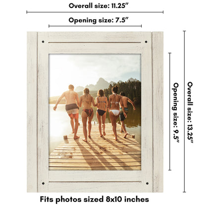 Picture Frame | Rustic Farmhouse Style | Distressed Wood Look | Wall Decor