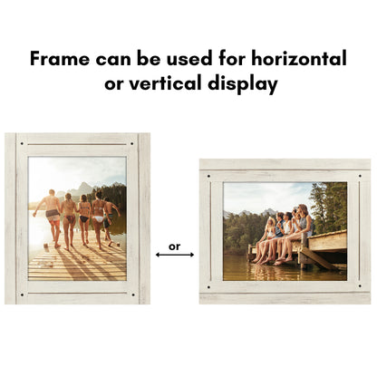 Picture Frame | Rustic Farmhouse Style | Distressed Wood Look | Wall Decor