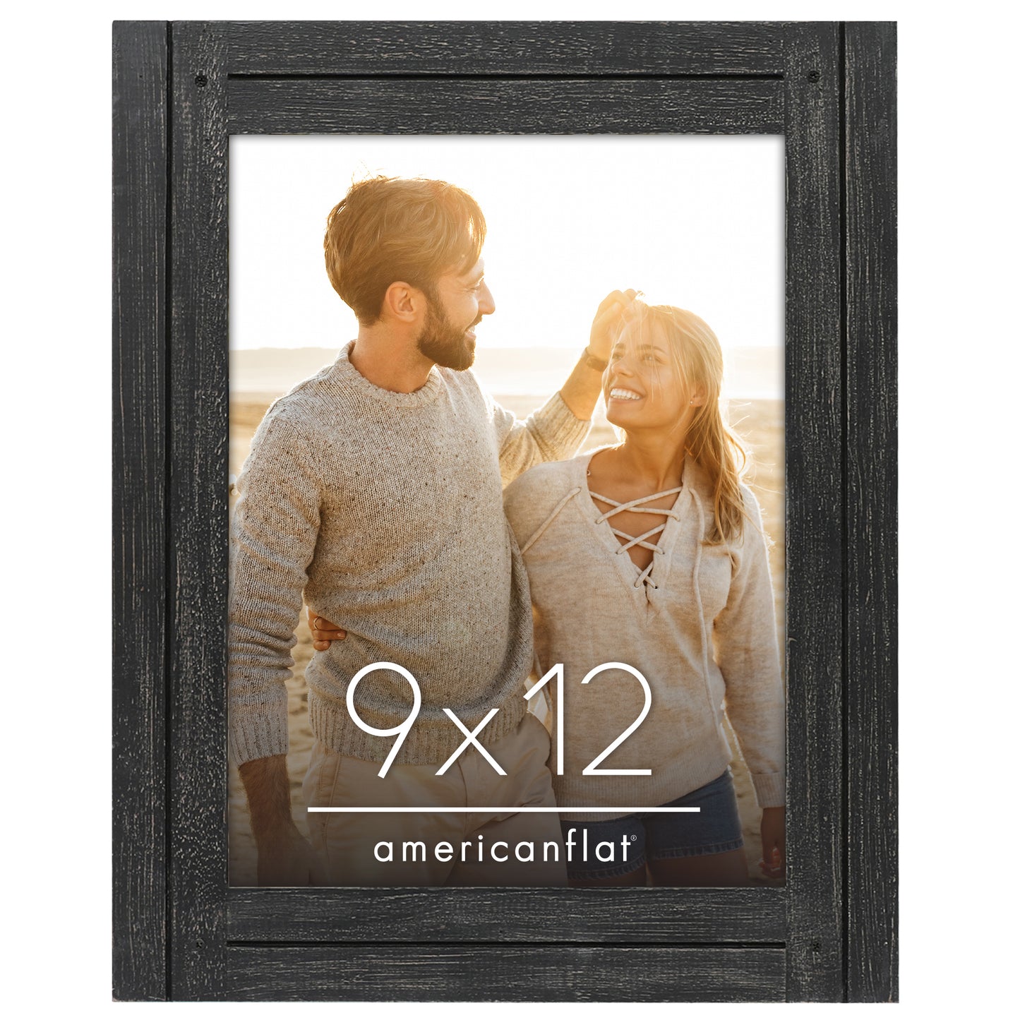 Picture Frame | Rustic Farmhouse Style | Distressed Wood Look | Wall Decor