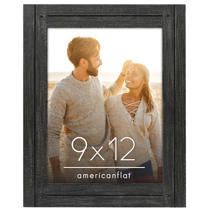 Picture Frame | Rustic Farmhouse Style | Distressed Wood Look | Wall Decor