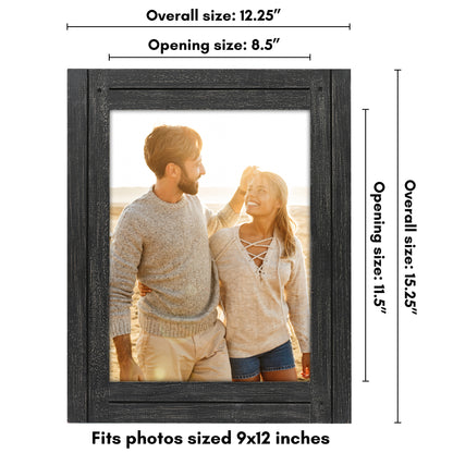Picture Frame | Rustic Farmhouse Style | Distressed Wood Look | Wall Decor