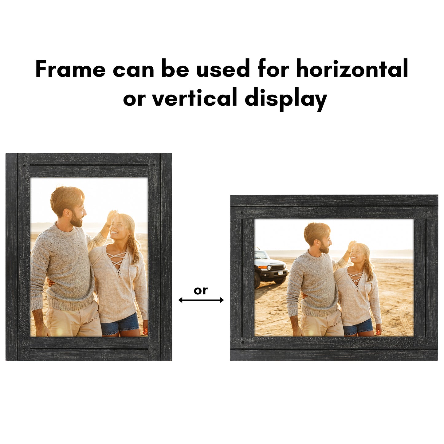 Picture Frame | Rustic Farmhouse Style | Distressed Wood Look | Wall Decor
