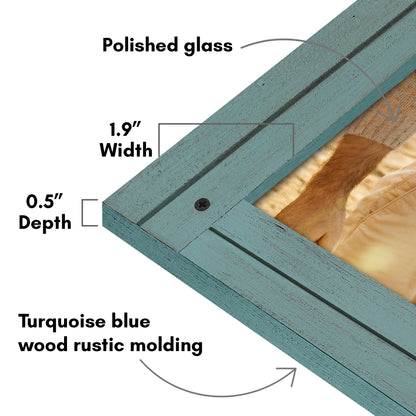 Picture Frame | Rustic Farmhouse Style | Distressed Wood Look | Wall Decor
