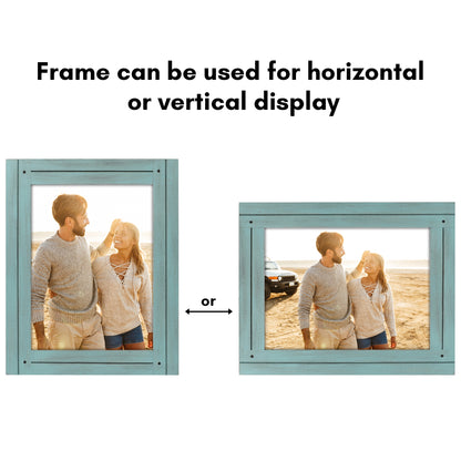 Picture Frame | Rustic Farmhouse Style | Distressed Wood Look | Wall Decor