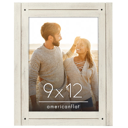 Picture Frame | Rustic Farmhouse Style | Distressed Wood Look | Wall Decor