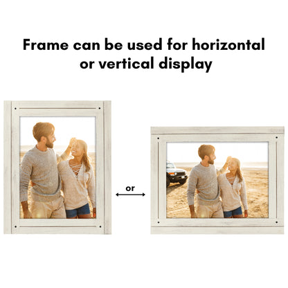 Picture Frame | Rustic Farmhouse Style | Distressed Wood Look | Wall Decor