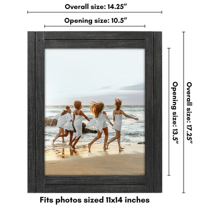 Picture Frame | Rustic Farmhouse Style | Distressed Wood Look | Wall Decor
