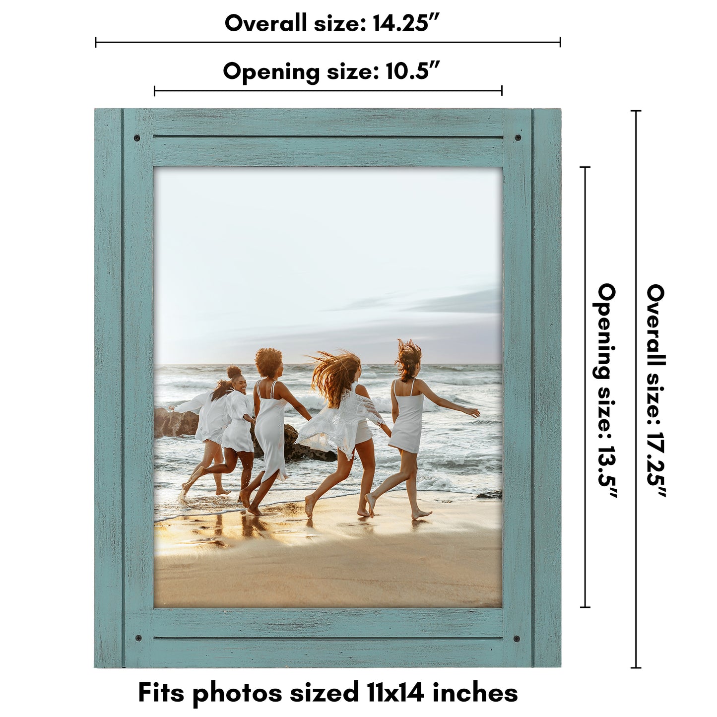 Picture Frame | Rustic Farmhouse Style | Distressed Wood Look | Wall Decor
