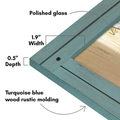 Picture Frame | Rustic Farmhouse Style | Distressed Wood Look | Wall Decor