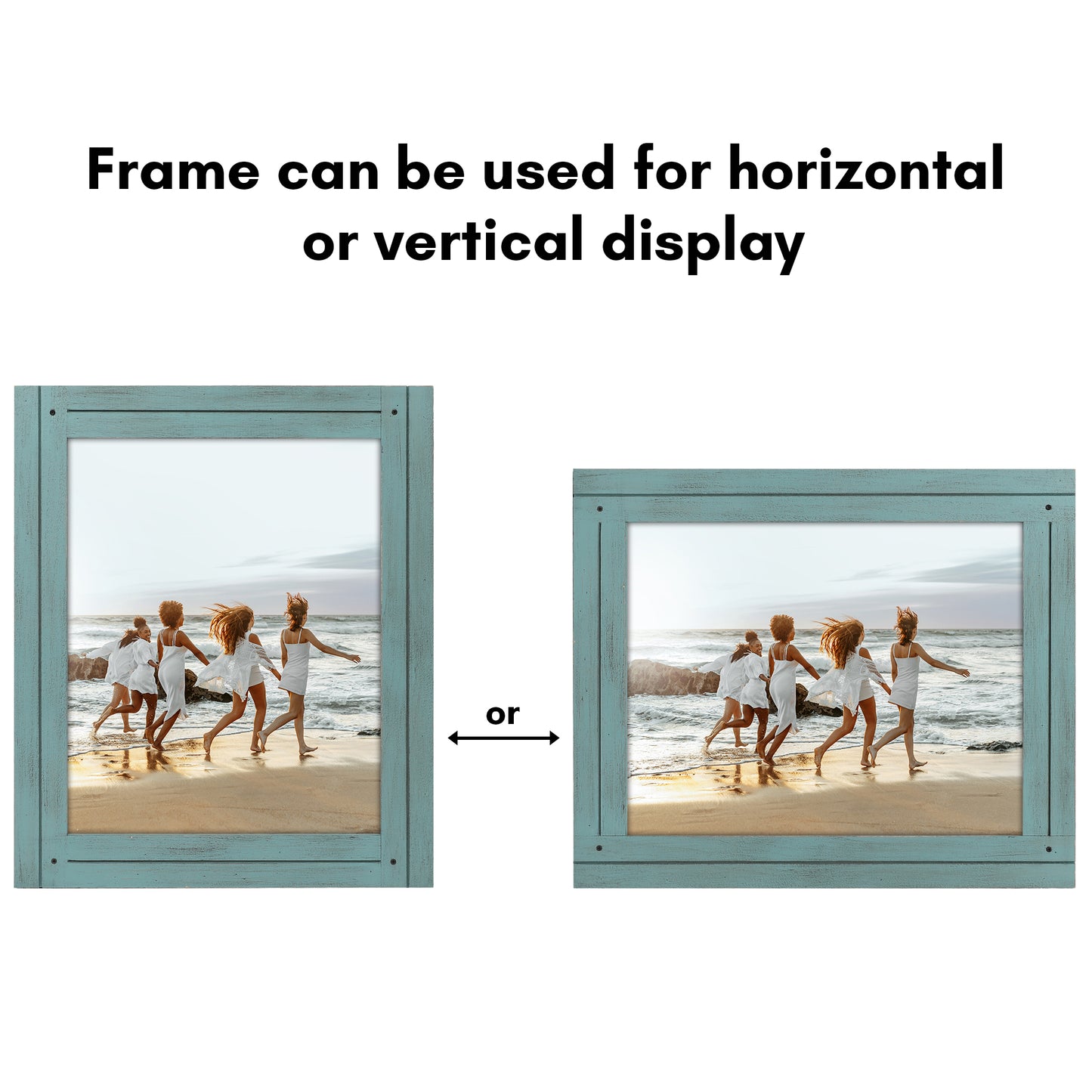 Picture Frame | Rustic Farmhouse Style | Distressed Wood Look | Wall Decor