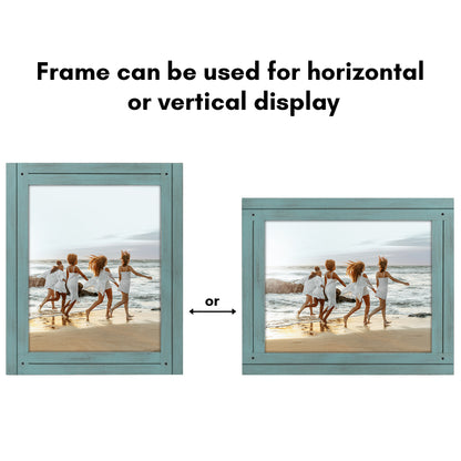 Picture Frame | Rustic Farmhouse Style | Distressed Wood Look | Wall Decor