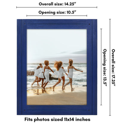 Picture Frame | Rustic Textured Wood | Shatter-Resistant Glass | Easel Back
