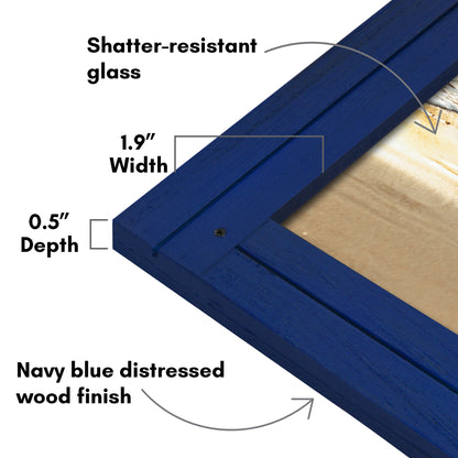 Picture Frame | Rustic Textured Wood | Shatter-Resistant Glass | Easel Back