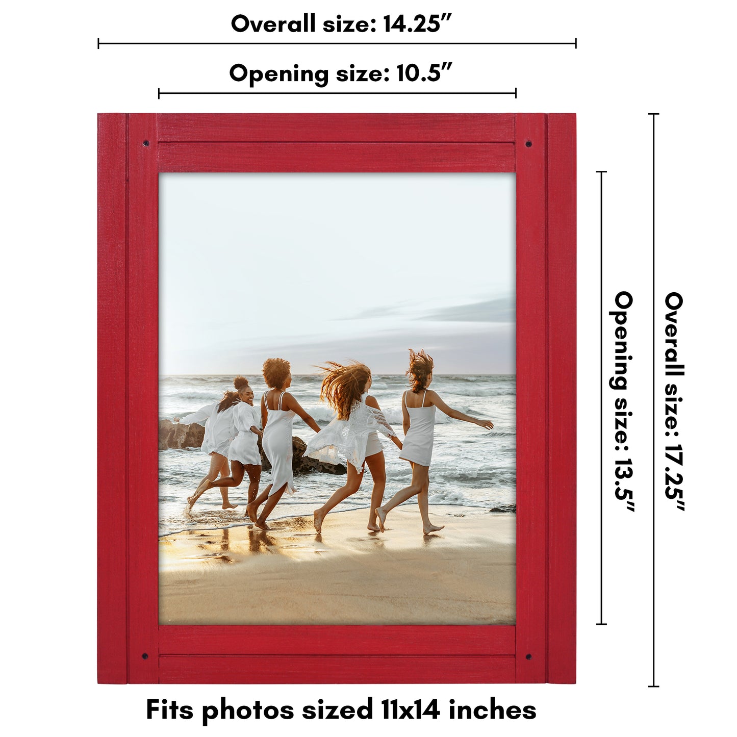 Picture Frame | Rustic Textured Wood | Shatter-Resistant Glass | Easel Back
