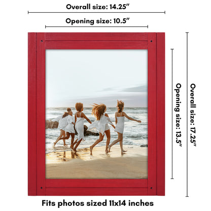Picture Frame | Rustic Textured Wood | Shatter-Resistant Glass | Easel Back