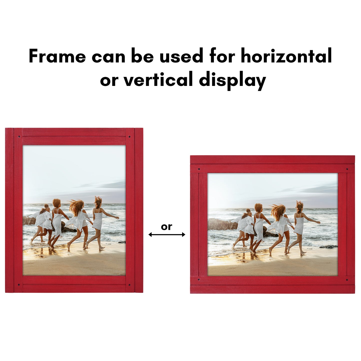 Picture Frame | Rustic Textured Wood | Shatter-Resistant Glass | Easel Back