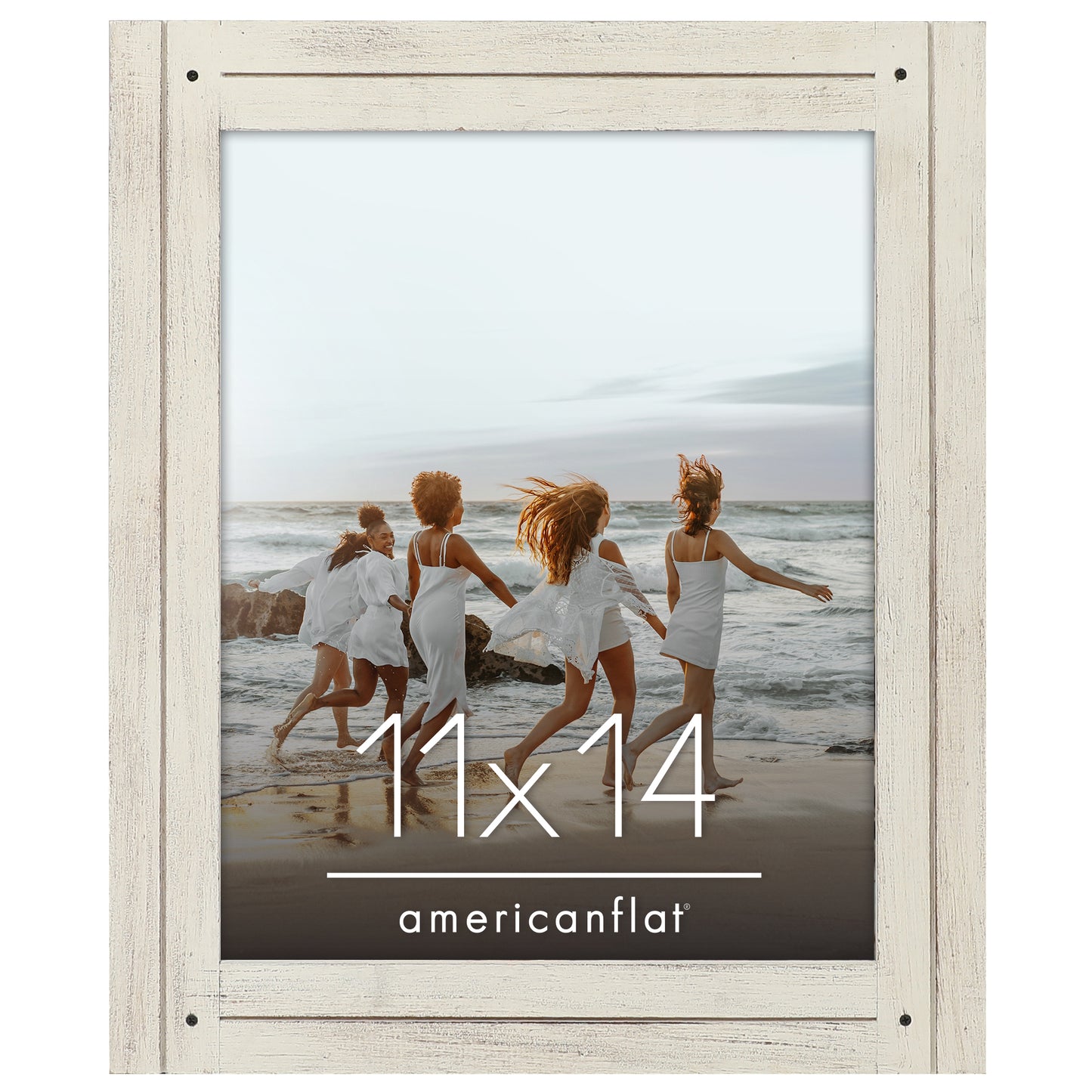 Picture Frame | Rustic Farmhouse Style | Distressed Wood Look | Wall Decor