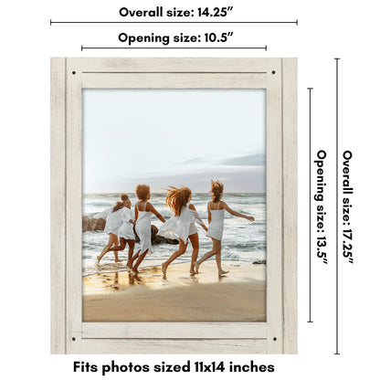 Picture Frame | Rustic Farmhouse Style | Distressed Wood Look | Wall Decor