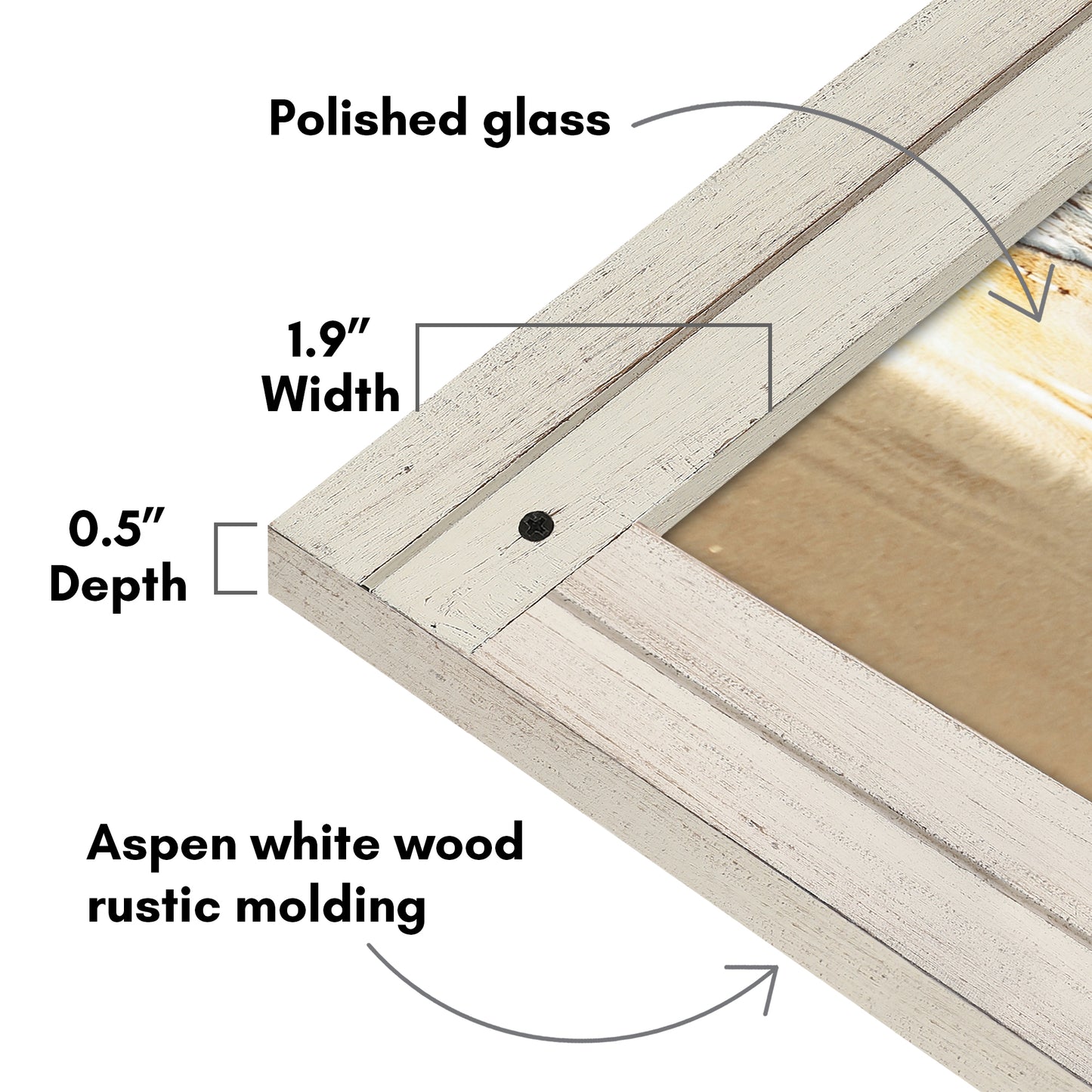 Picture Frame | Rustic Farmhouse Style | Distressed Wood Look | Wall Decor
