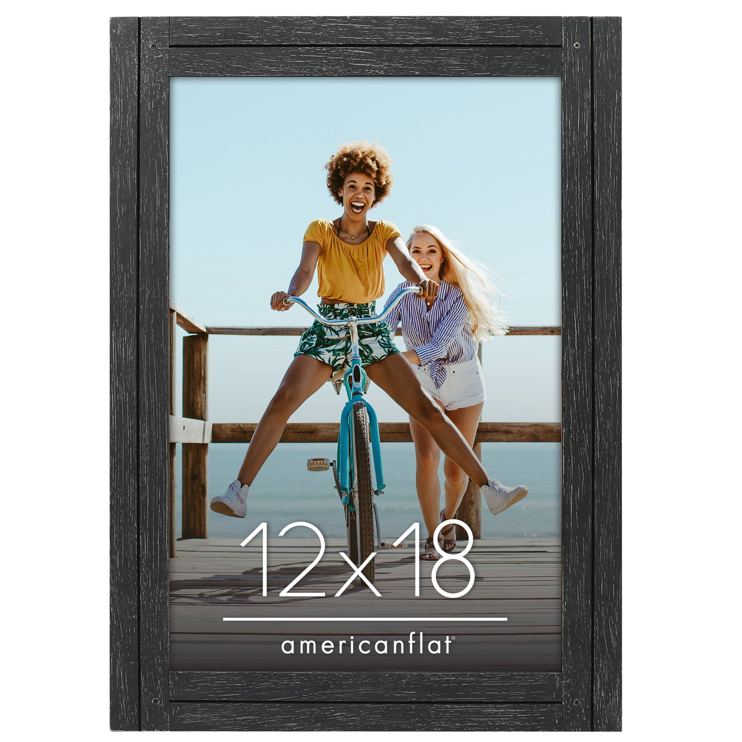 Picture Frame | Rustic Farmhouse Style | Distressed Wood Look | Wall Decor