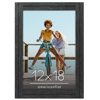 Picture Frame | Rustic Farmhouse Style | Distressed Wood Look | Wall Decor