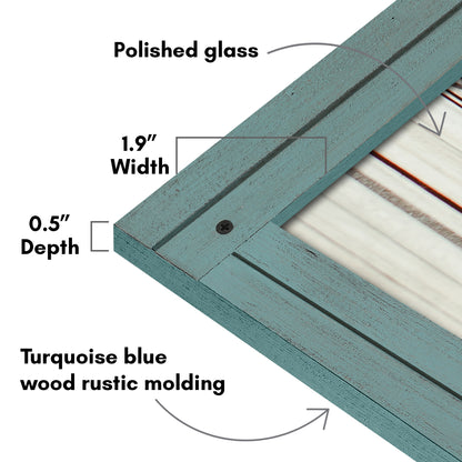 Picture Frame | Rustic Farmhouse Style | Distressed Wood Look | Wall Decor