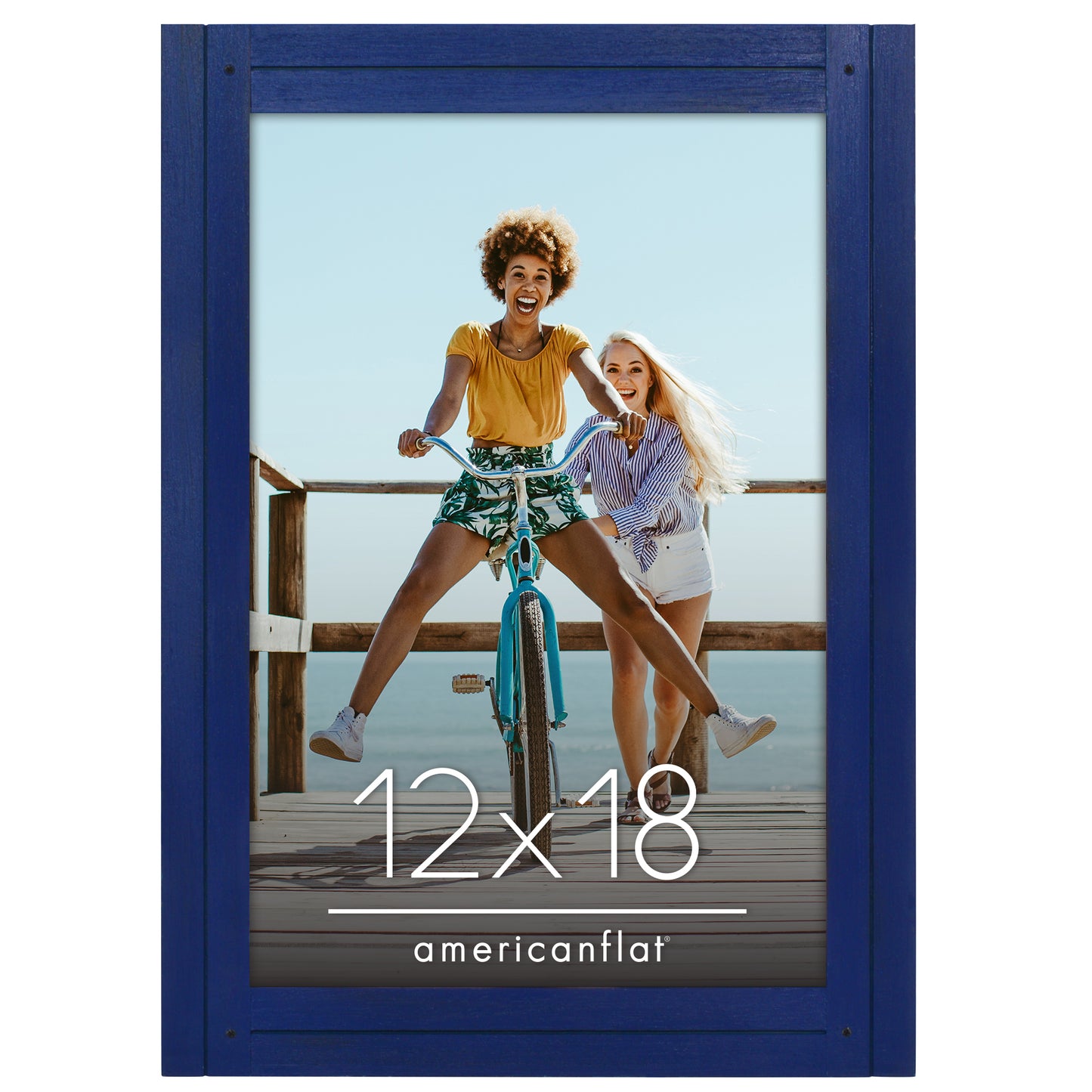 Picture Frame | Rustic Textured Wood | Shatter-Resistant Glass | Easel Back