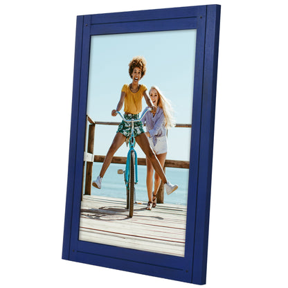 Picture Frame | Rustic Textured Wood | Shatter-Resistant Glass | Easel Back