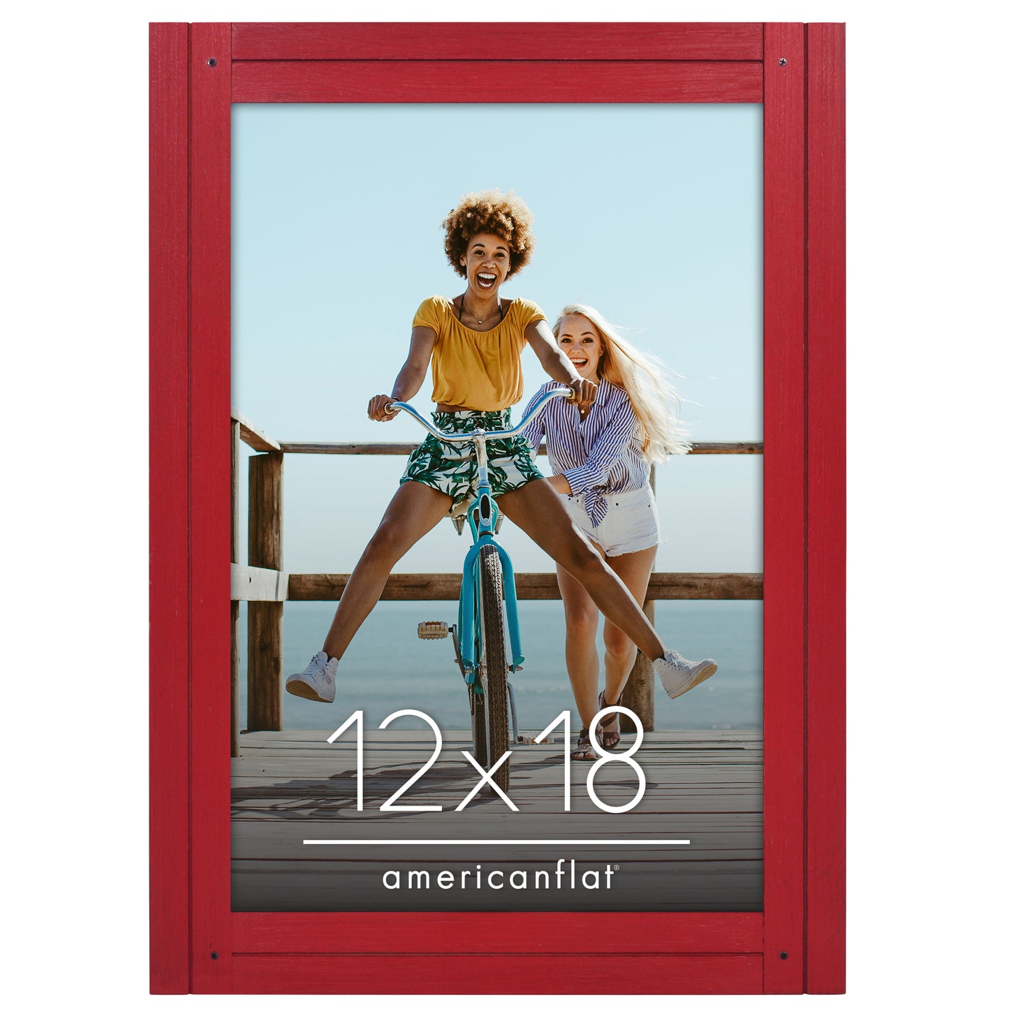 Picture Frame | Rustic Textured Wood | Shatter-Resistant Glass | Easel Back
