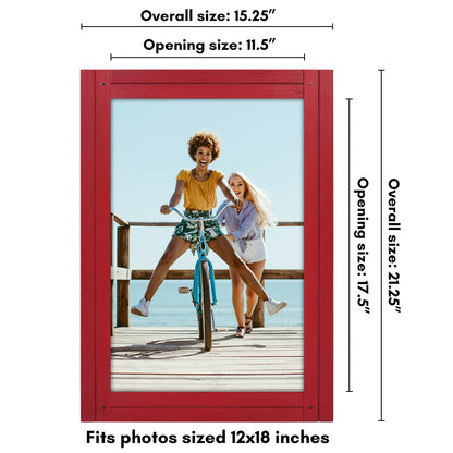 Picture Frame | Rustic Textured Wood | Shatter-Resistant Glass | Easel Back
