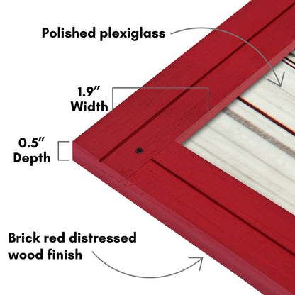 Picture Frame | Rustic Textured Wood | Shatter-Resistant Glass | Easel Back